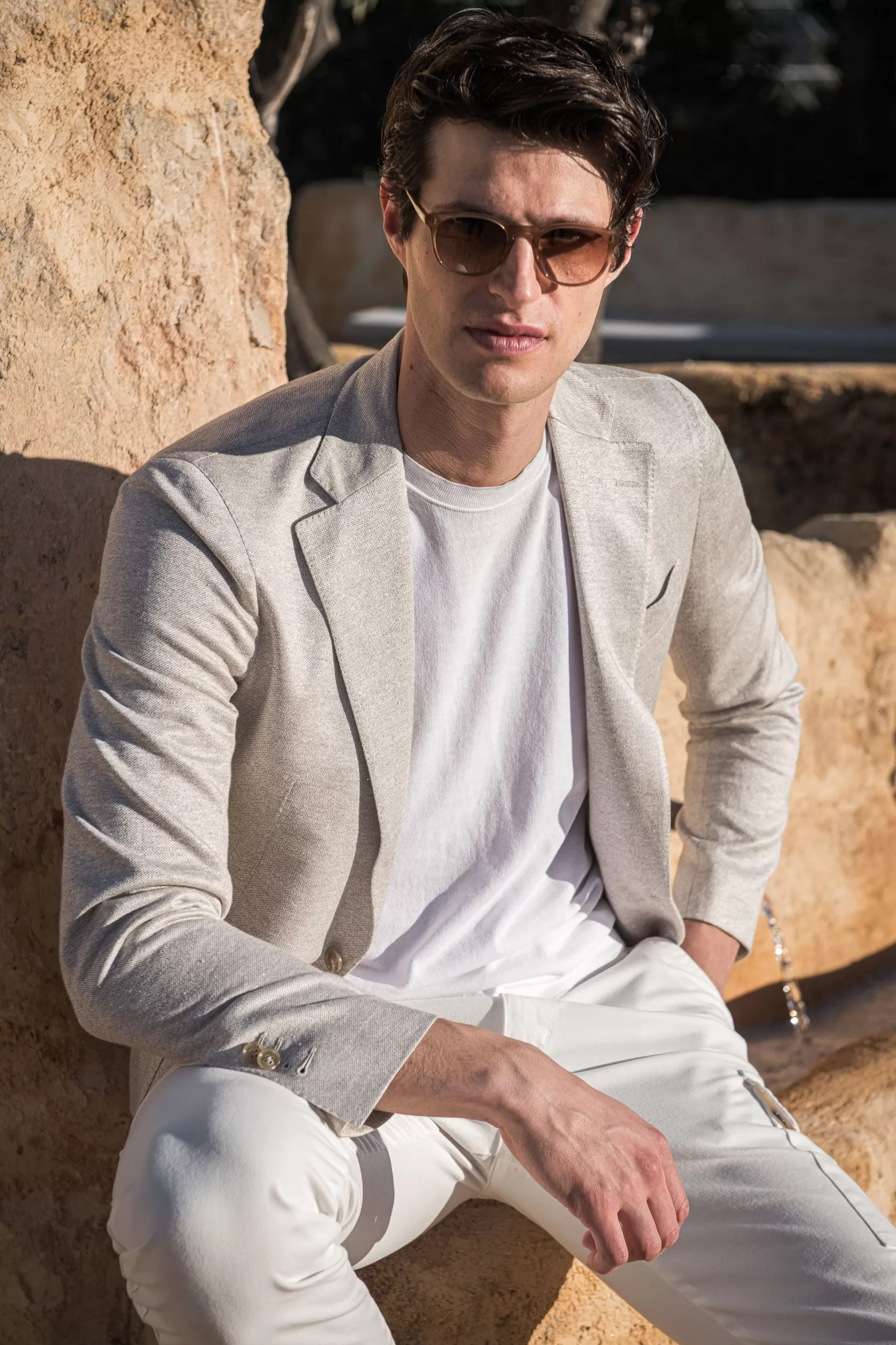 Veste En Jersey Beige - Made In Italy>Pini Parma Cheap