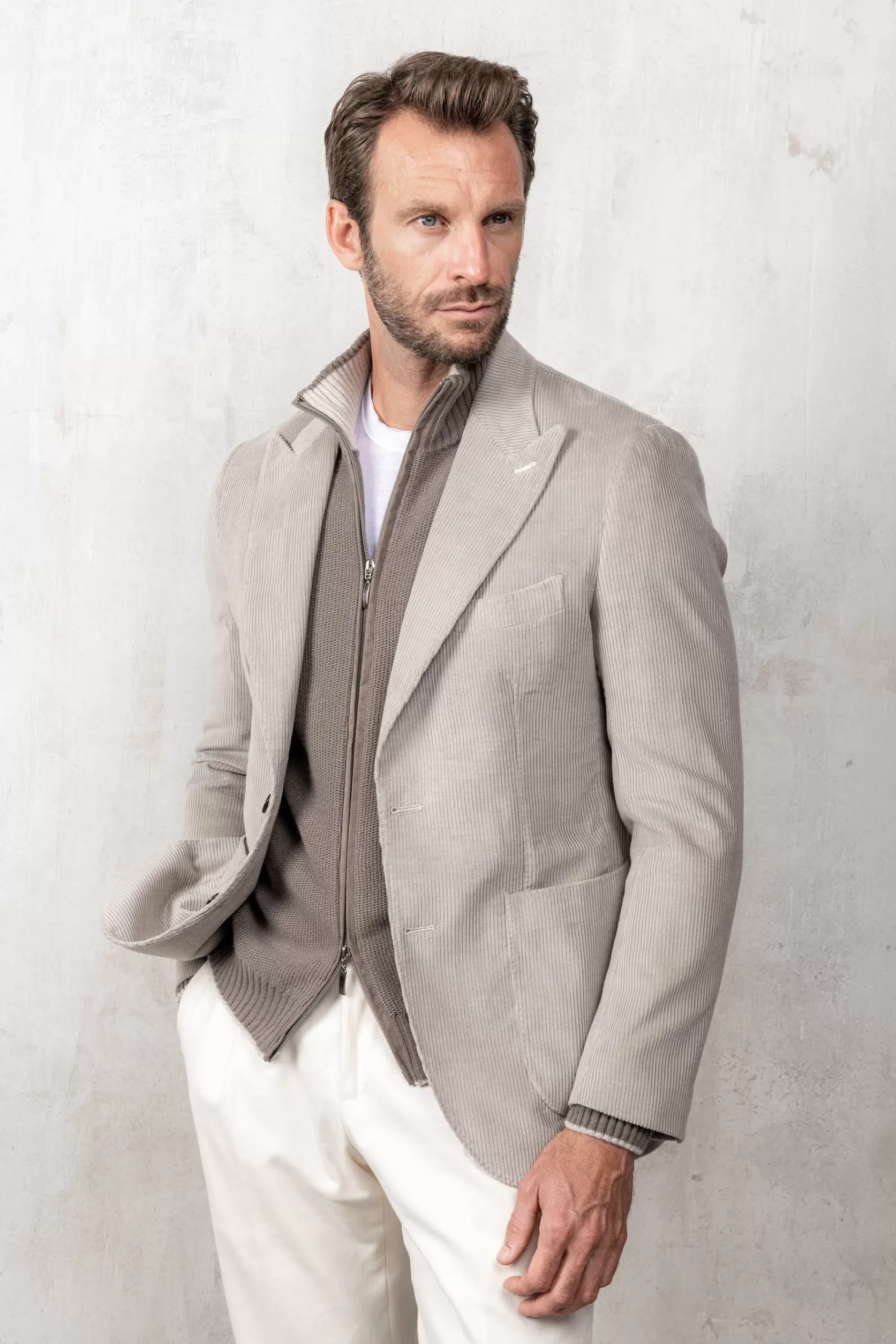 Veste En Velours Côtelé - Made In Italy>Pini Parma Flash Sale
