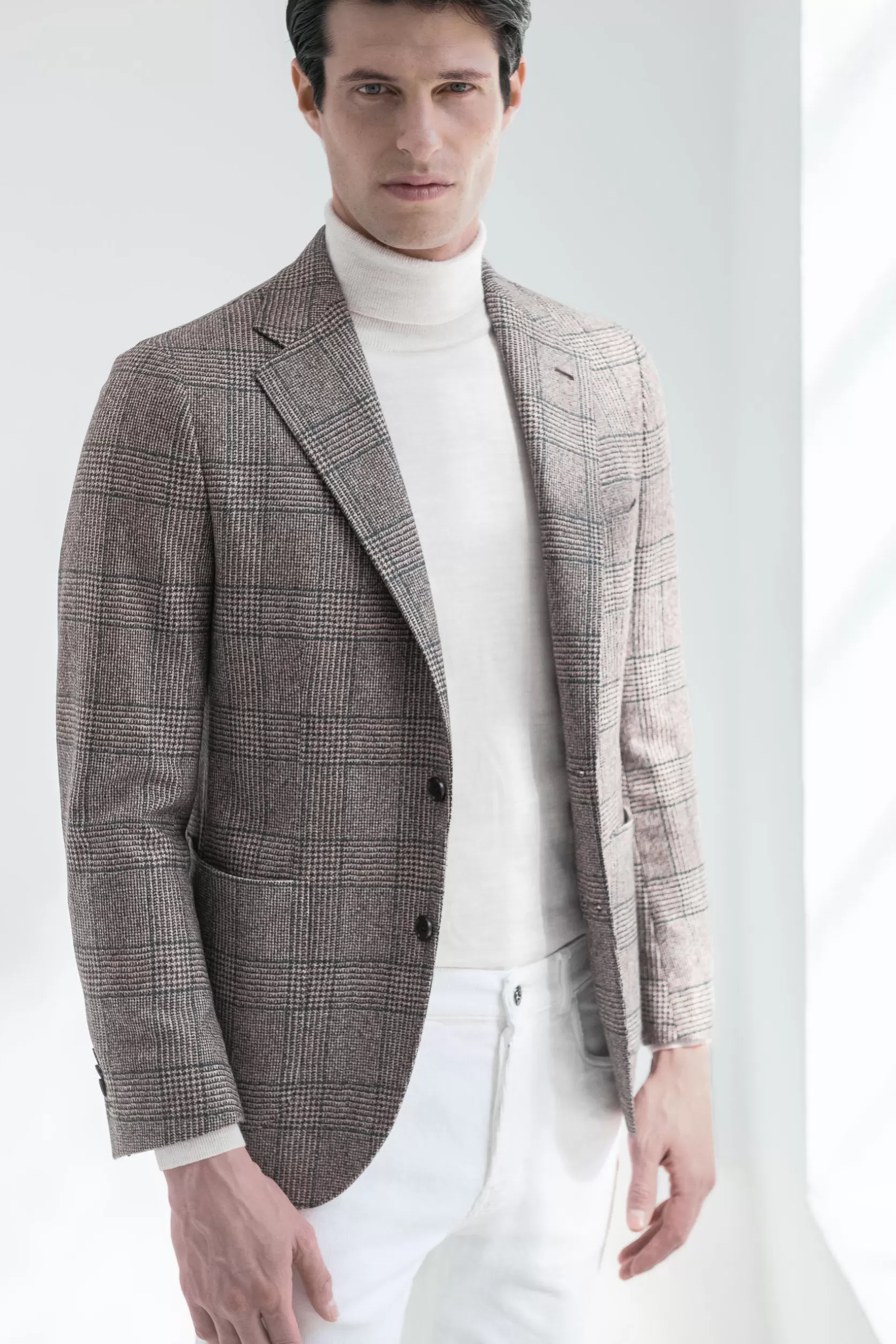 Veste Prince De Galles Marron - Made In Italy>Pini Parma Flash Sale