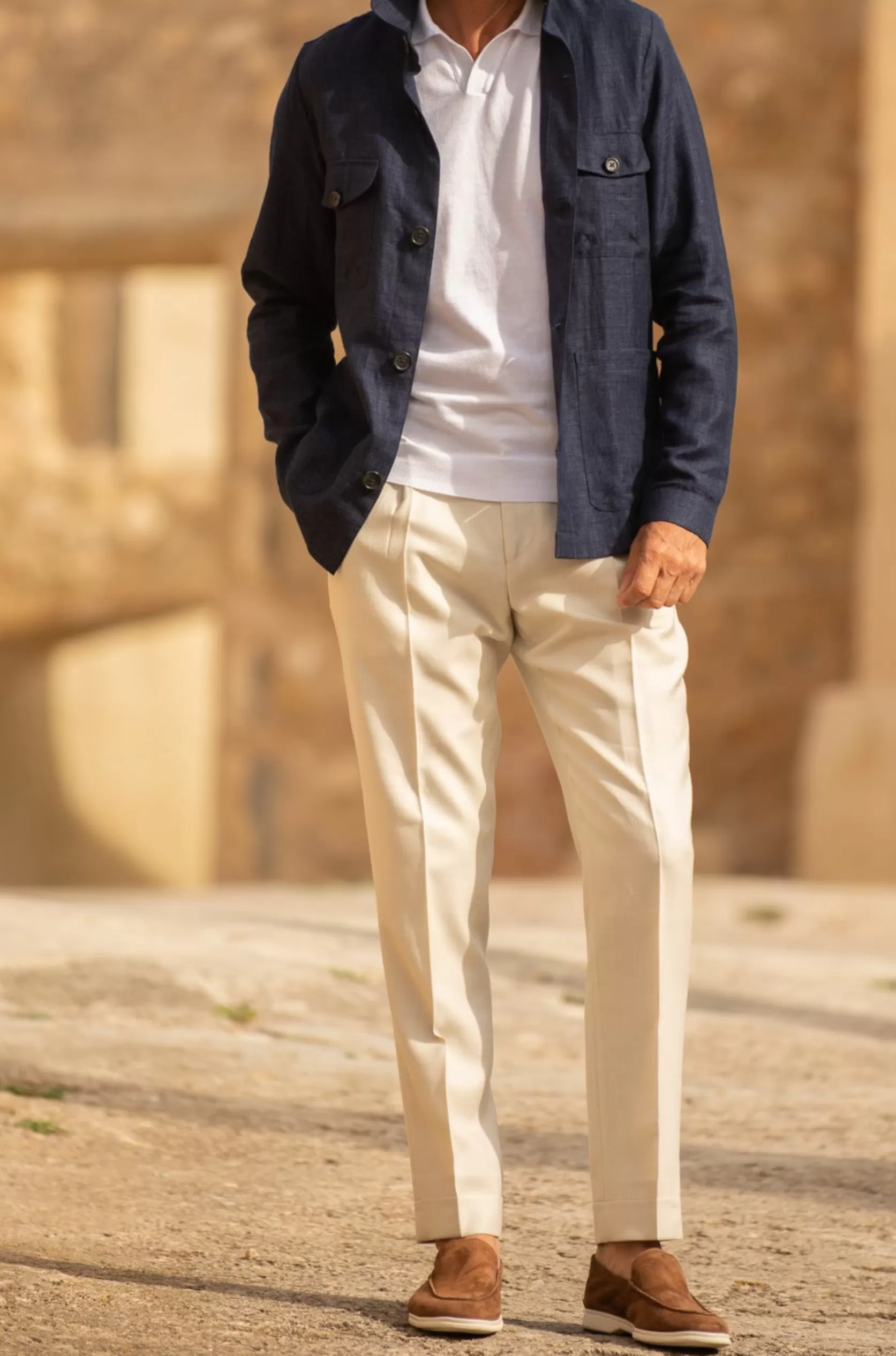 Veste Safari Bleue – Made In Italy>Pini Parma Cheap