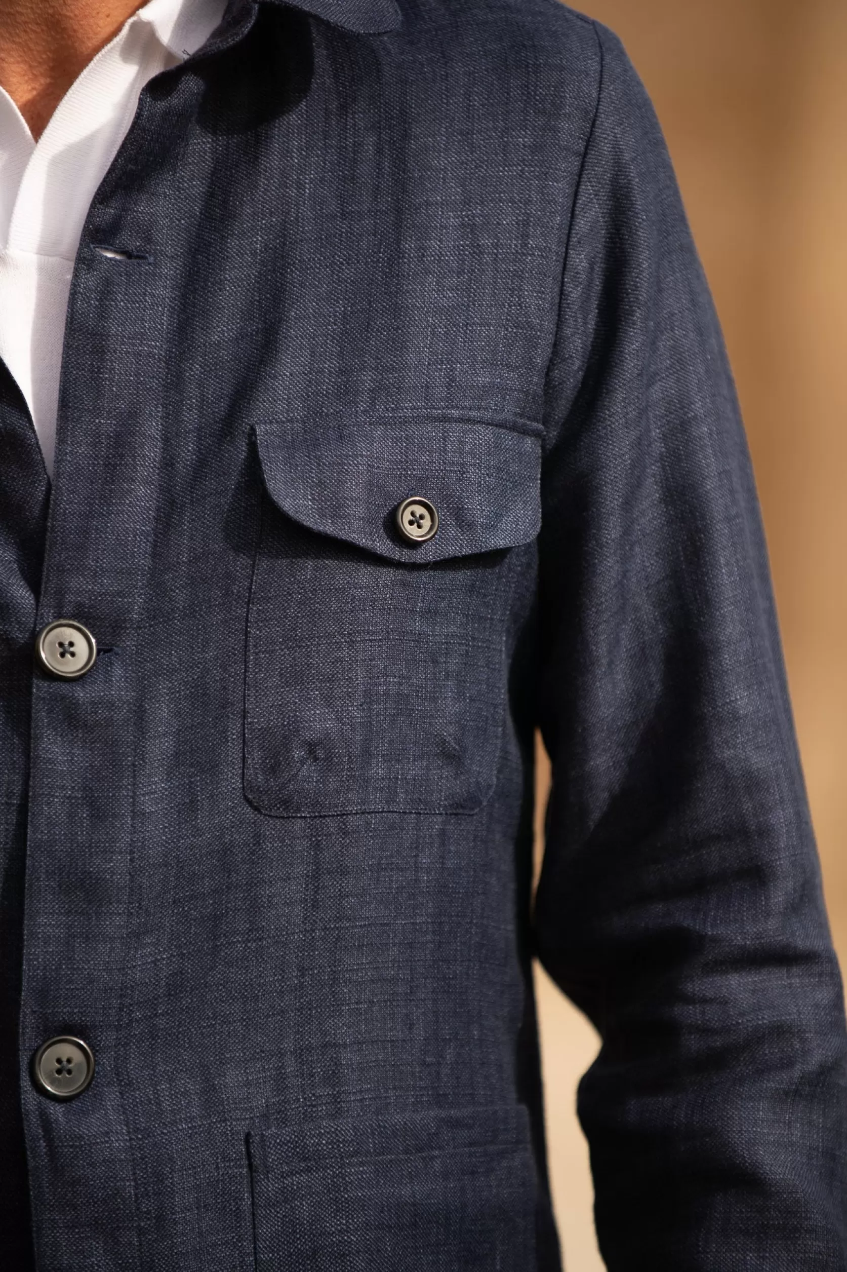 Veste Safari Bleue – Made In Italy>Pini Parma Cheap