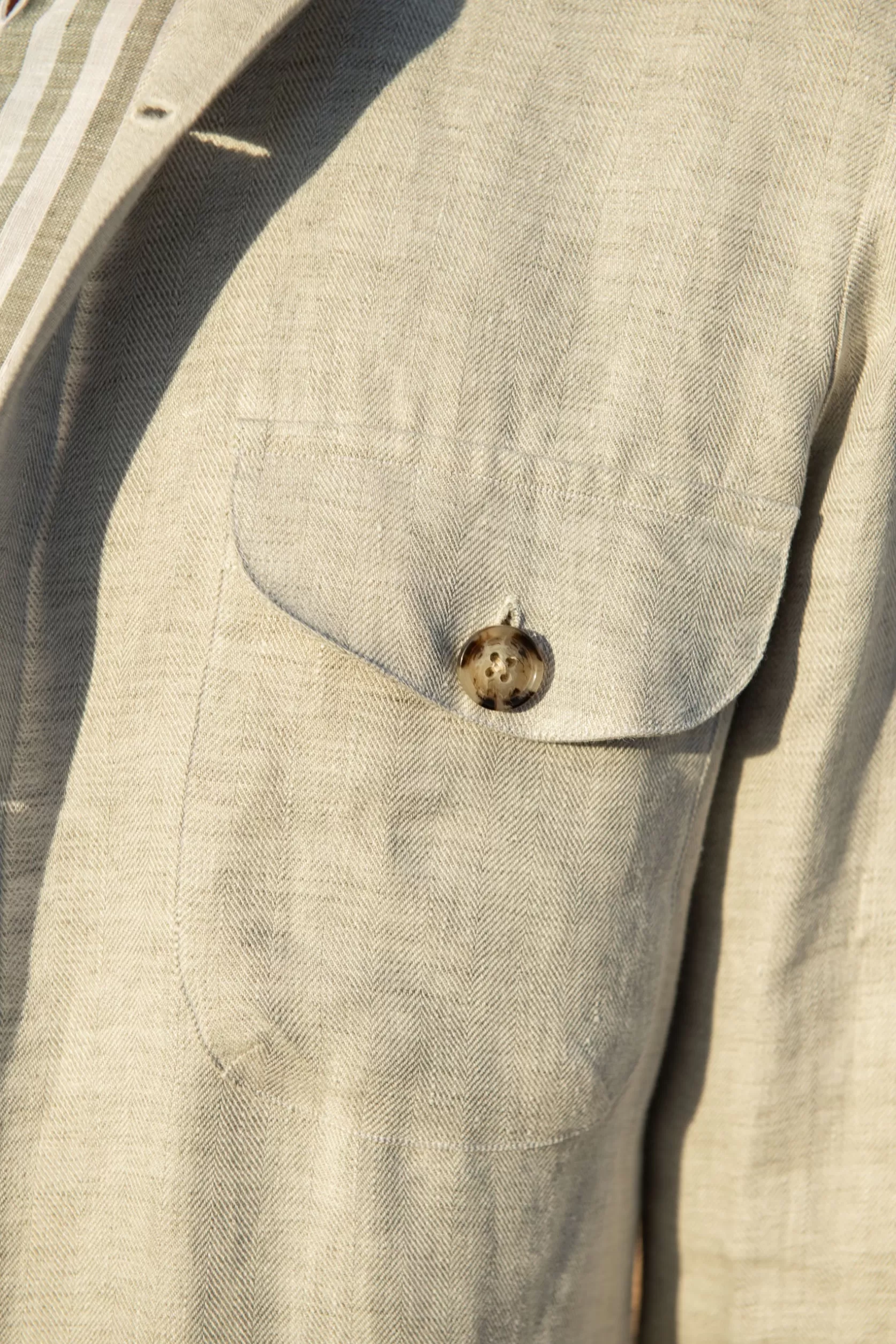 Veste Safari En Lin à Chevrons – Made In Italy>Pini Parma Online