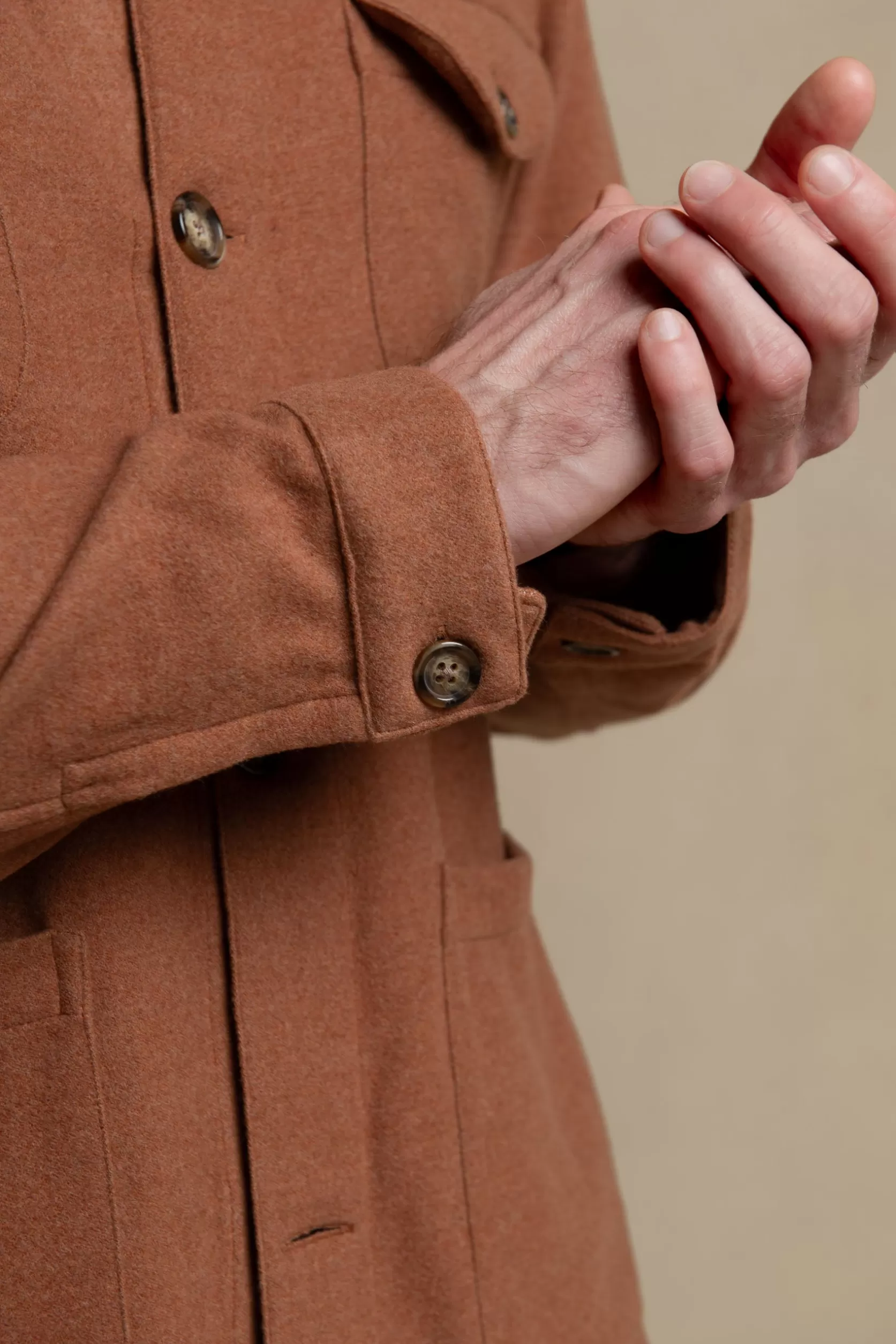 Veste Safari Rusty En Flanelle Super 180s – Made In Italy>Pini Parma Discount